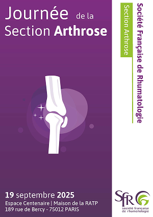 Affiche de la journée de la Section Arthrose
